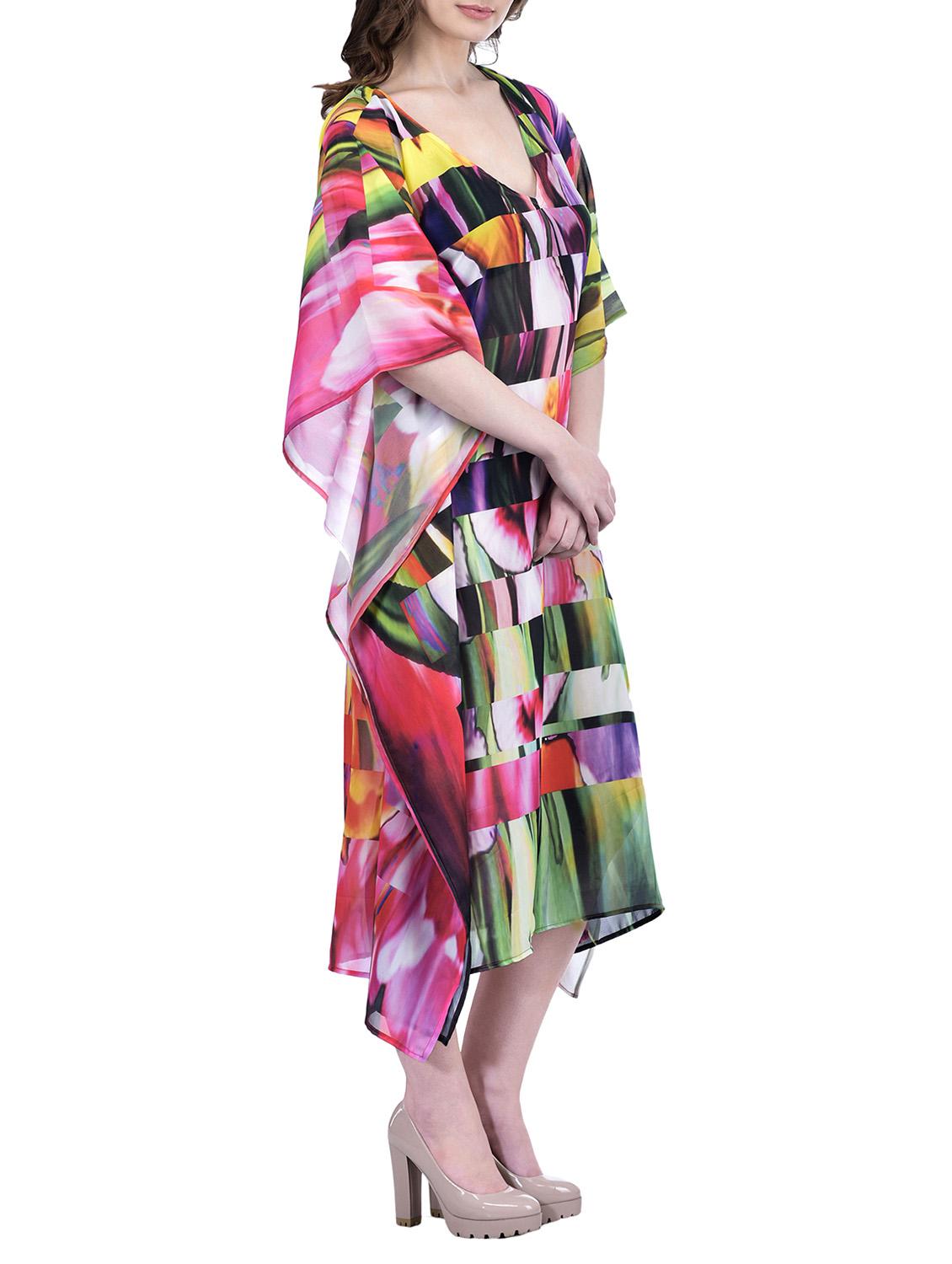multi colored polyester kaftan - 12755853 - Zoom Image - 2