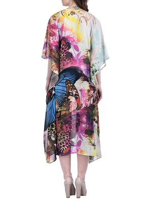 multi colored polyester kaftan - 12755855 - Standard Image - 3