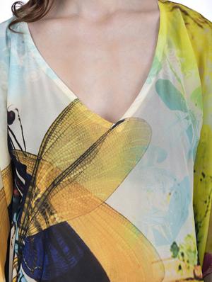 multi colored polyester kaftan - 12755855 - Standard Image - 4
