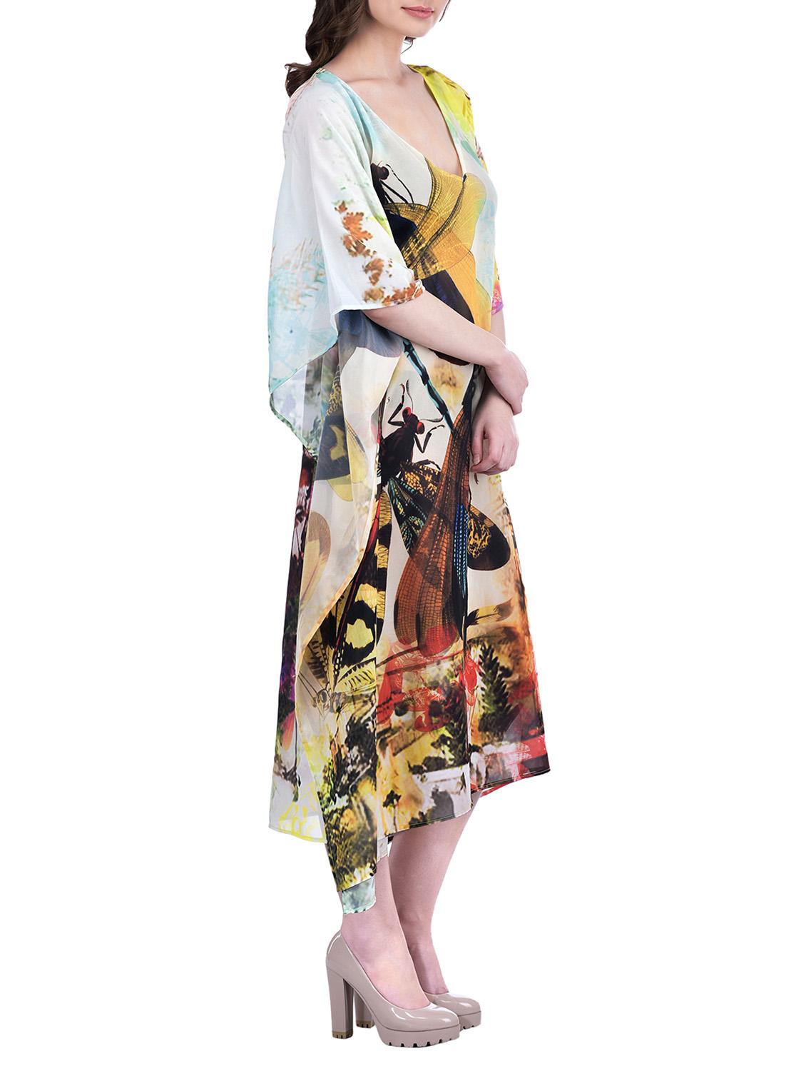 multi colored polyester kaftan - 12755855 - Zoom Image - 2