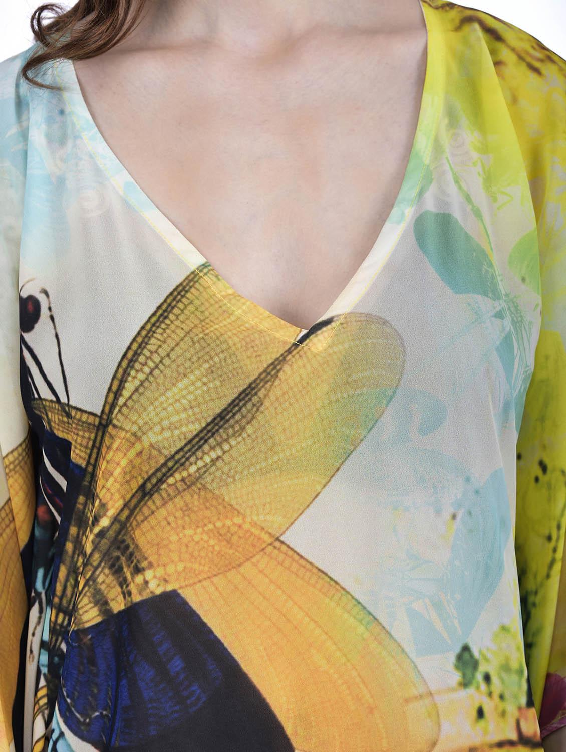 multi colored polyester kaftan - 12755855 - Zoom Image - 4