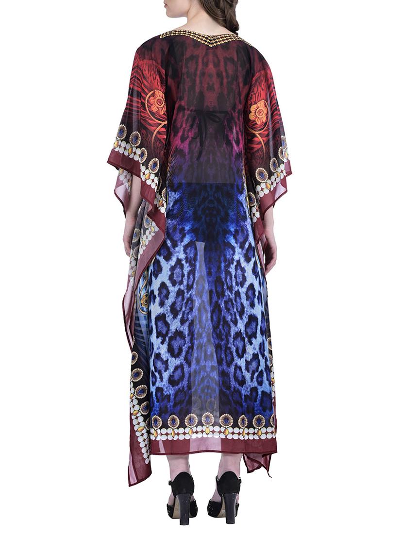 multi colored polyester kaftan - 12755862 - Zoom Image - 3