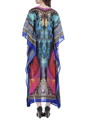 multi colored polyester kaftan - 12755865 - Standard Image - 3