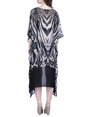 black polyester kaftan - 12755867 - Standard Image - 3