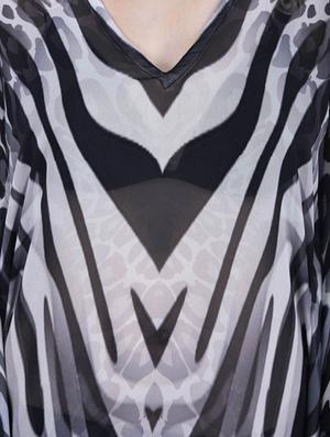black polyester kaftan - 12755867 - Standard Image - 4