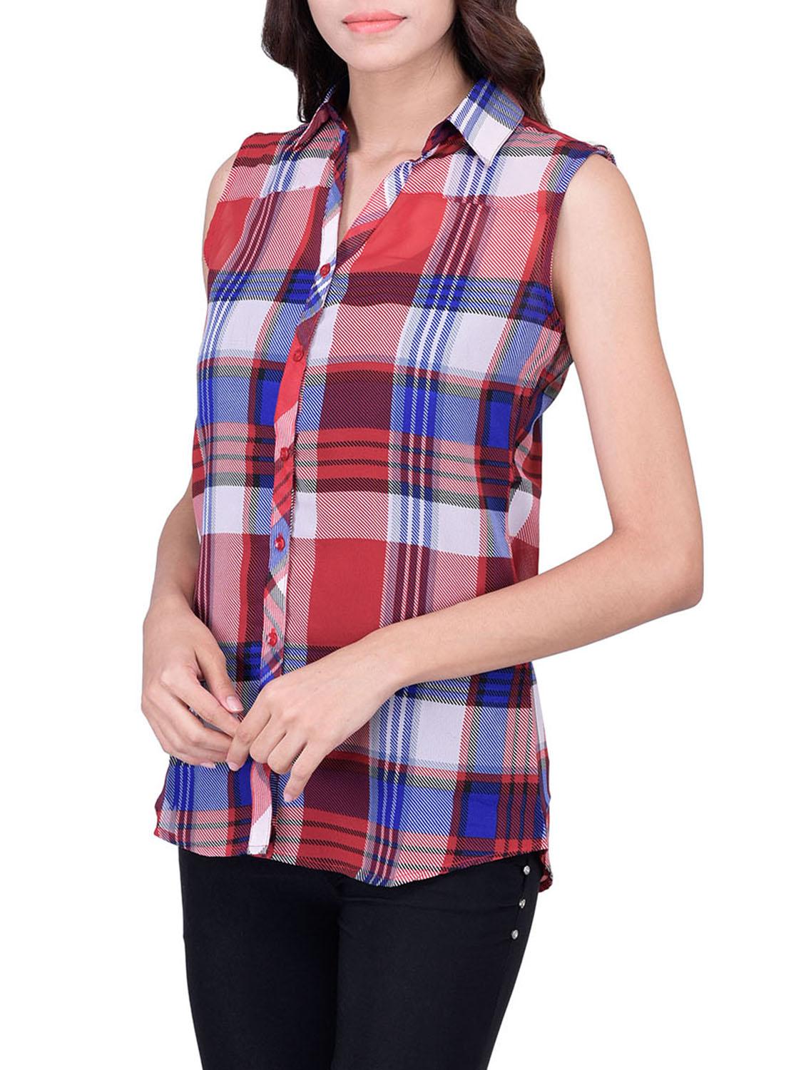 red polyester shirt - 12755871 - Zoom Image - 2