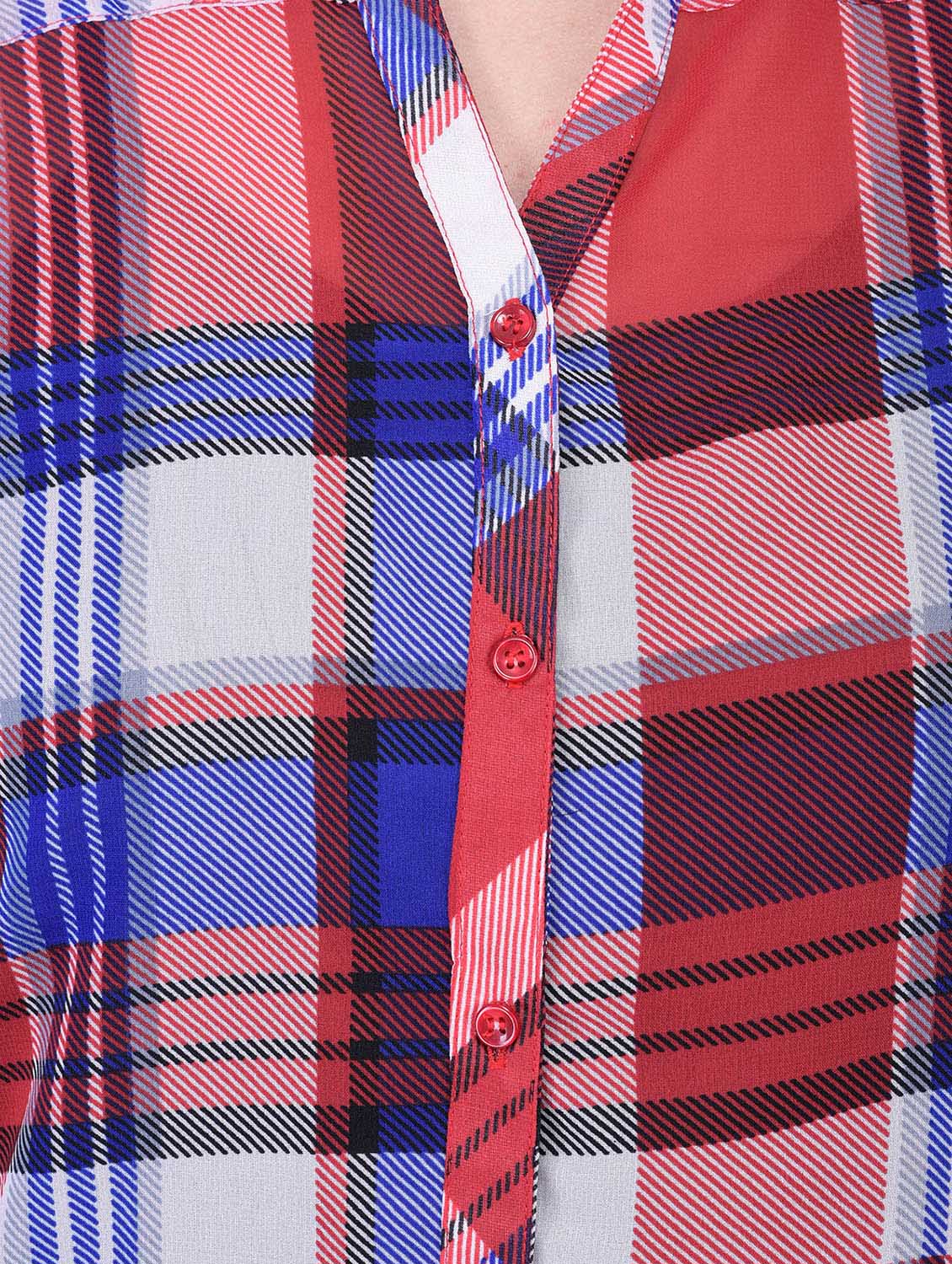red polyester shirt - 12755871 - Zoom Image - 4