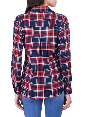 blue polyester regular shirt - 12755872 - Standard Image - 3