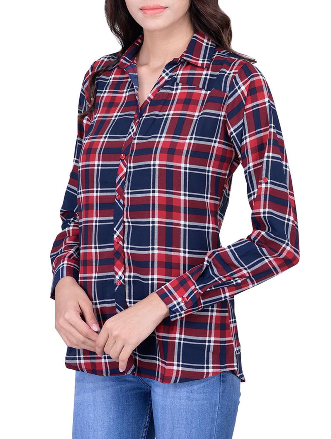 blue polyester regular shirt - 12755872 - Zoom Image - 2