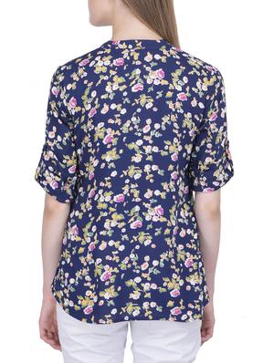 navy blue rayon top - 12755879 - Standard Image - 3