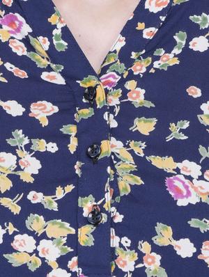 navy blue rayon top - 12755879 - Standard Image - 4