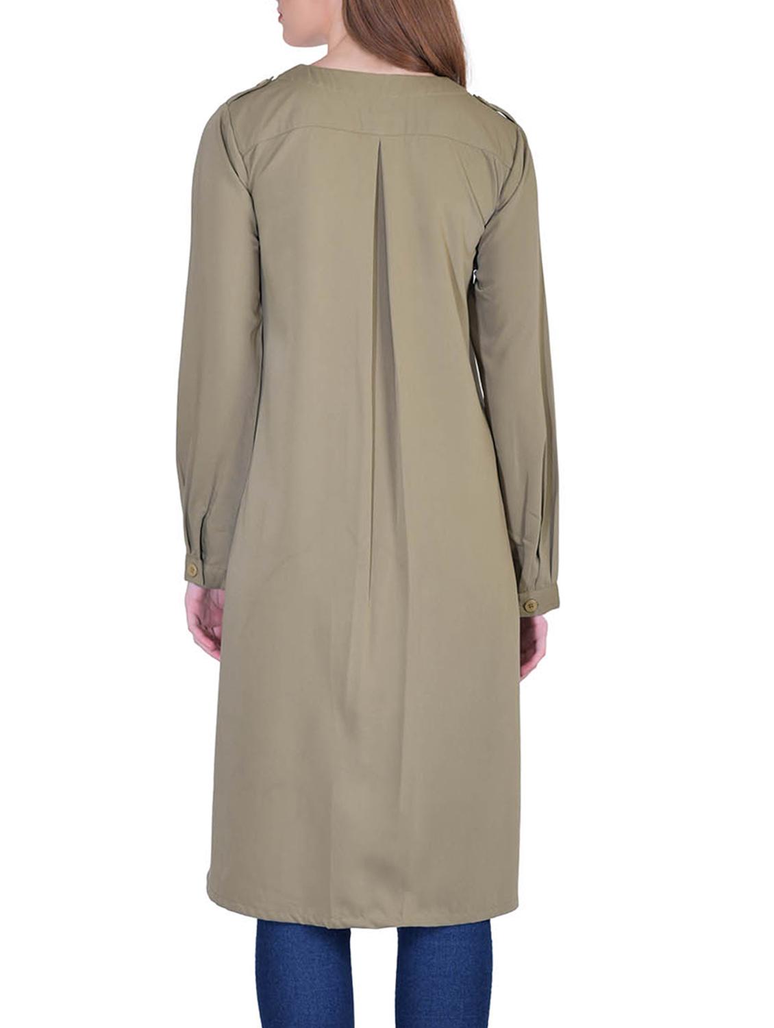 solid beige over coat - 12755891 - Zoom Image - 3