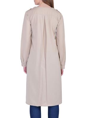 solid beige over coat - 12755892 - Standard Image - 3