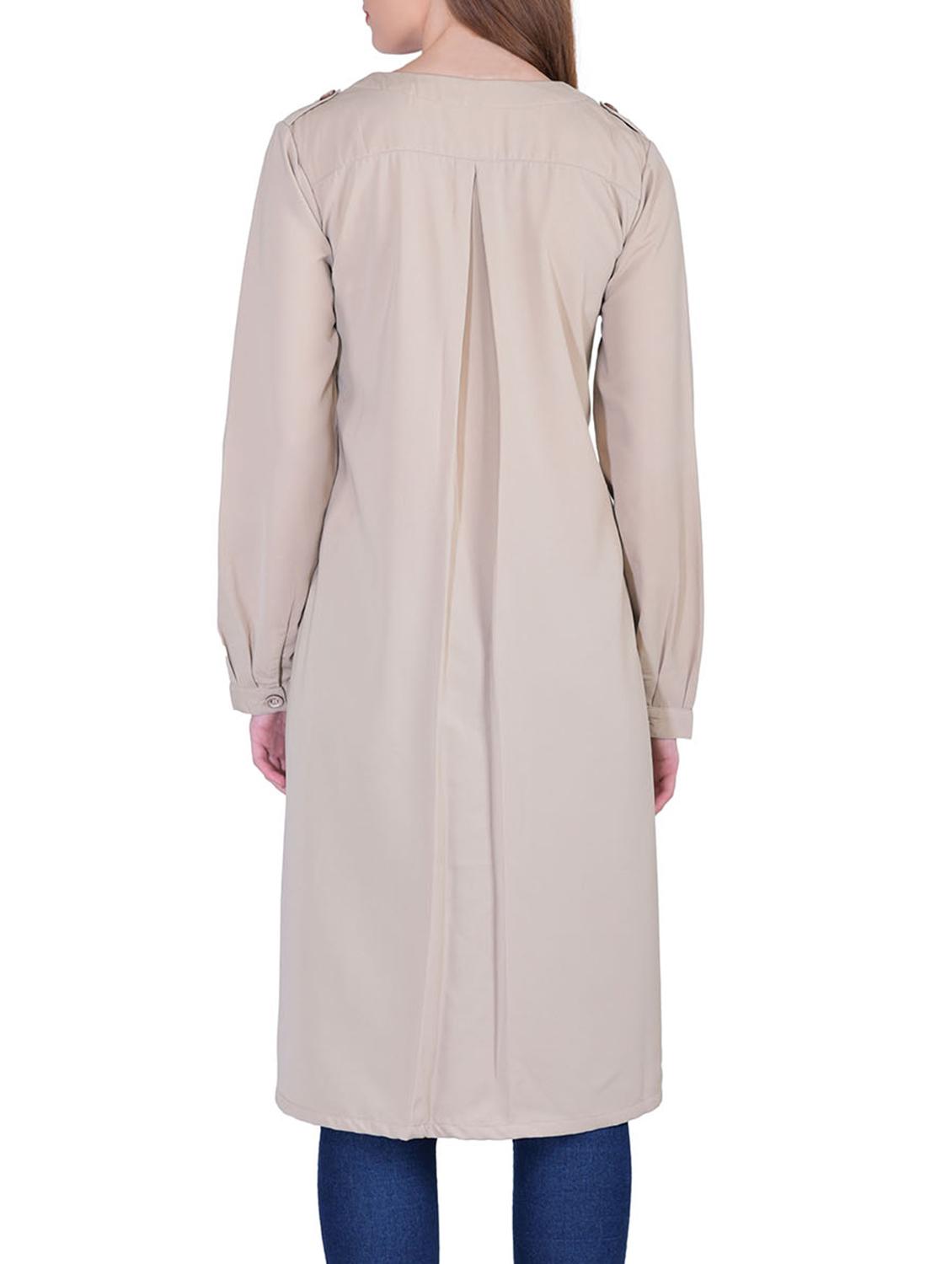 solid beige over coat - 12755892 - Zoom Image - 3