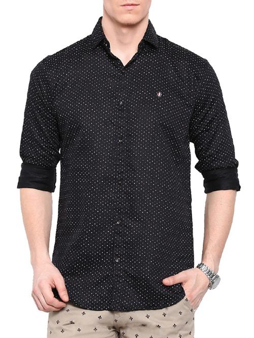 black cotton casual shirt - 12757497 - Standard Image - 1