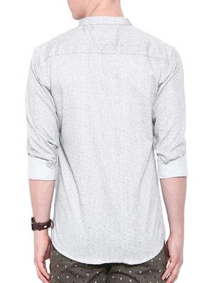 grey cotton casual shirt - 12757524 - Standard Image - 3