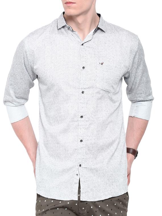 grey cotton casual shirt - 12757524 - Zoom Image - 1