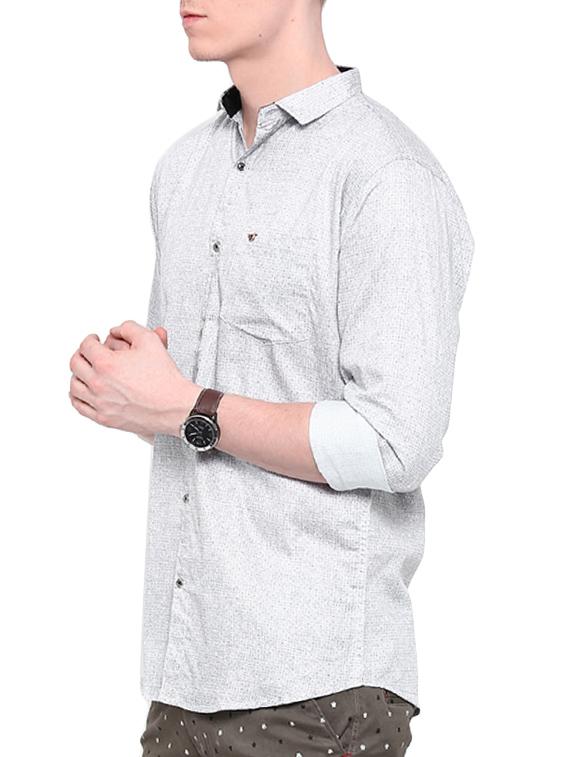 grey cotton casual shirt - 12757524 - Zoom Image - 2