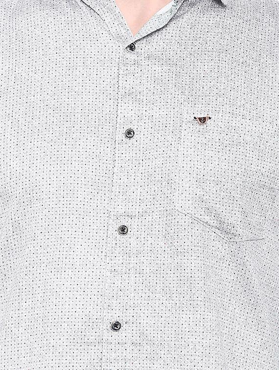 grey cotton casual shirt - 12757524 - Zoom Image - 4