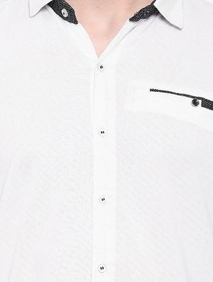 white cotton casual shirt - 12757545 - Standard Image - 4