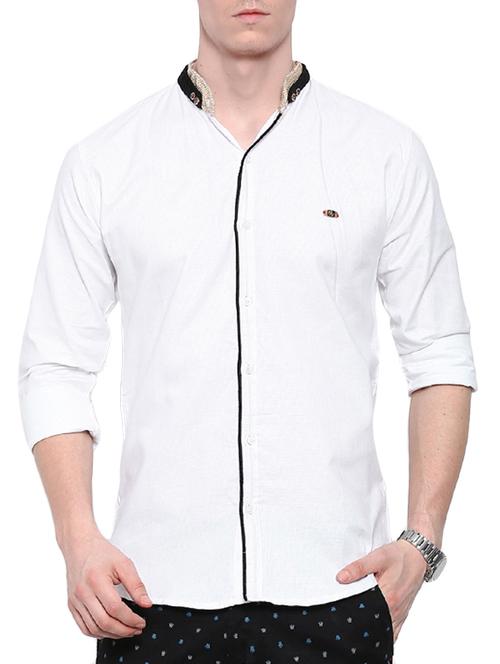 white cotton casual shirt - 12757546 - Standard Image - 1