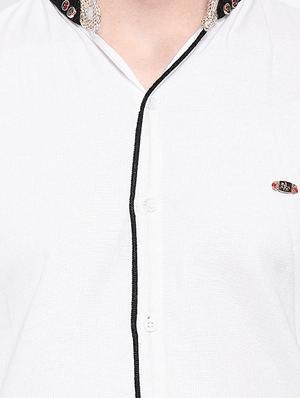 white cotton casual shirt - 12757546 - Standard Image - 4