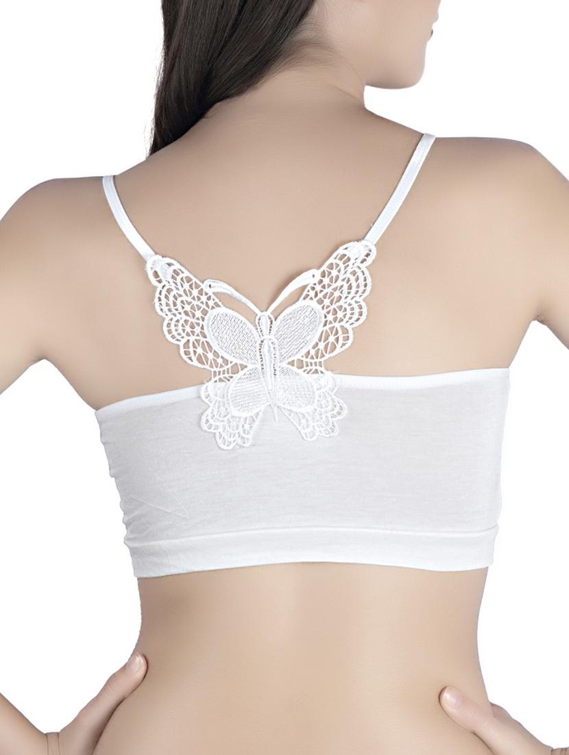 white lace sports bra - 12758126 - Zoom Image - 2