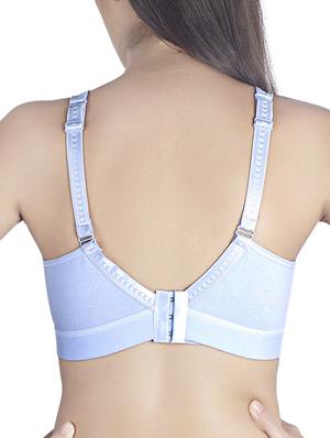 blue cotton minimizer bra - 12758154 - Standard Image - 3