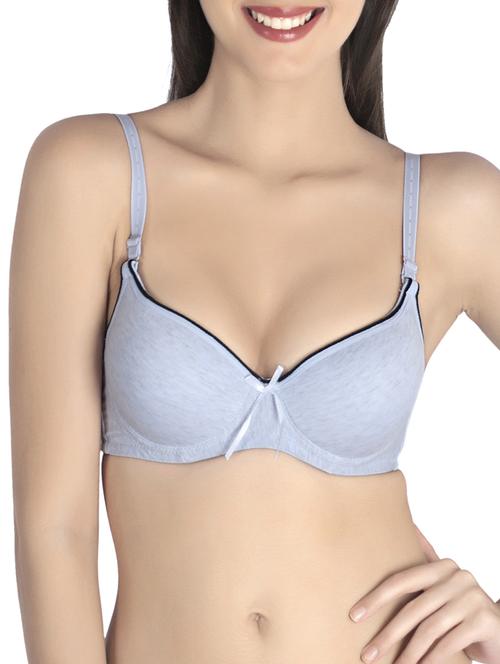 blue nylon push up bra - 12758244 - Standard Image - 1