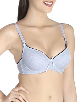 blue nylon push up bra - 12758244 - Standard Image - 2