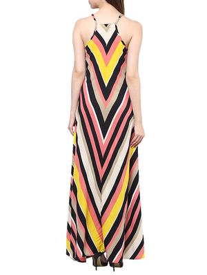 black striped crepe dress - 12759073 - Standard Image - 3