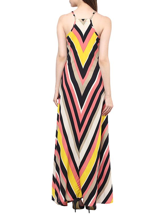 black striped crepe dress - 12759073 - Zoom Image - 3