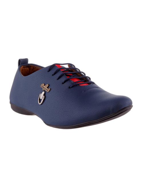 blue Leatherette lace up shoe - 12759616 - Standard Image - 1