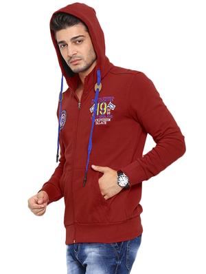 maroon printed sweatshirt - 12759904 - Standard Image - 2