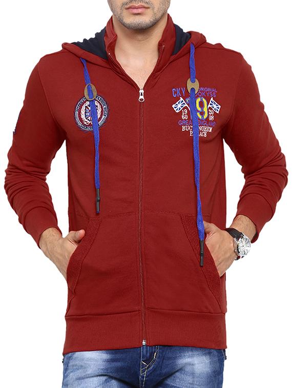 maroon printed sweatshirt - 12759904 - Zoom Image - 1