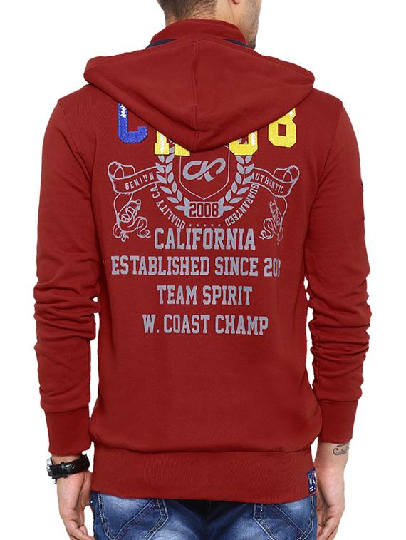 maroon printed sweatshirt - 12759904 - Zoom Image - 3