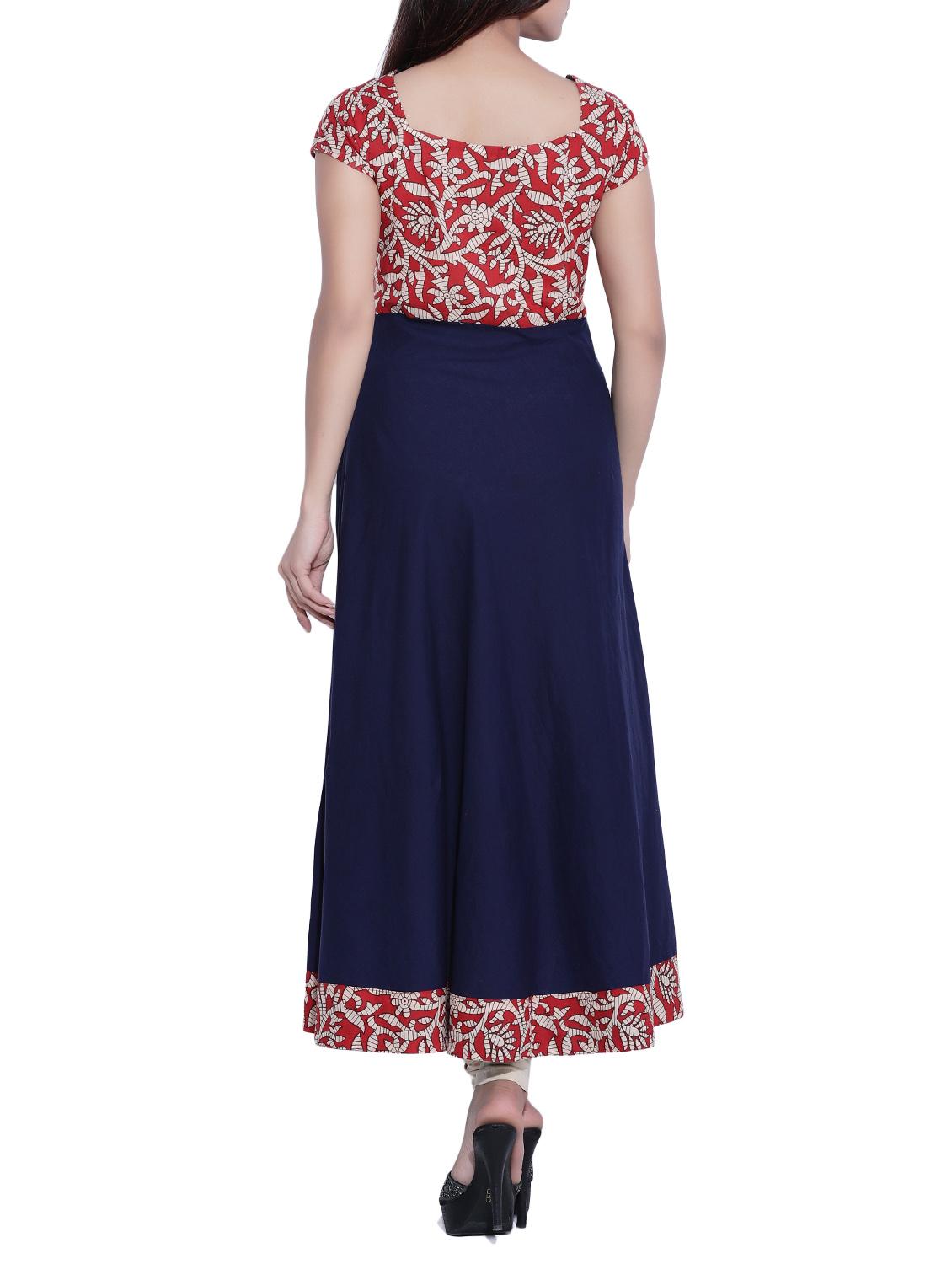 flared printed kurta - 12759910 - Zoom Image - 3