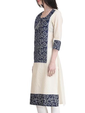 beige cotton regular kurta - 12761628 - Standard Image - 2