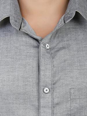 grey cotton casual shirt - 12763261 - Standard Image - 4