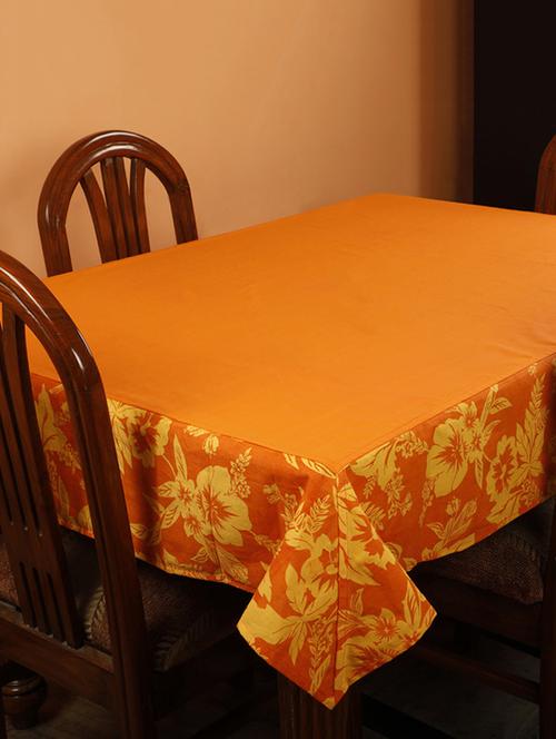 dekor world floral printed maroon table cover (pack of 1) - 12763367 - Standard Image - 1