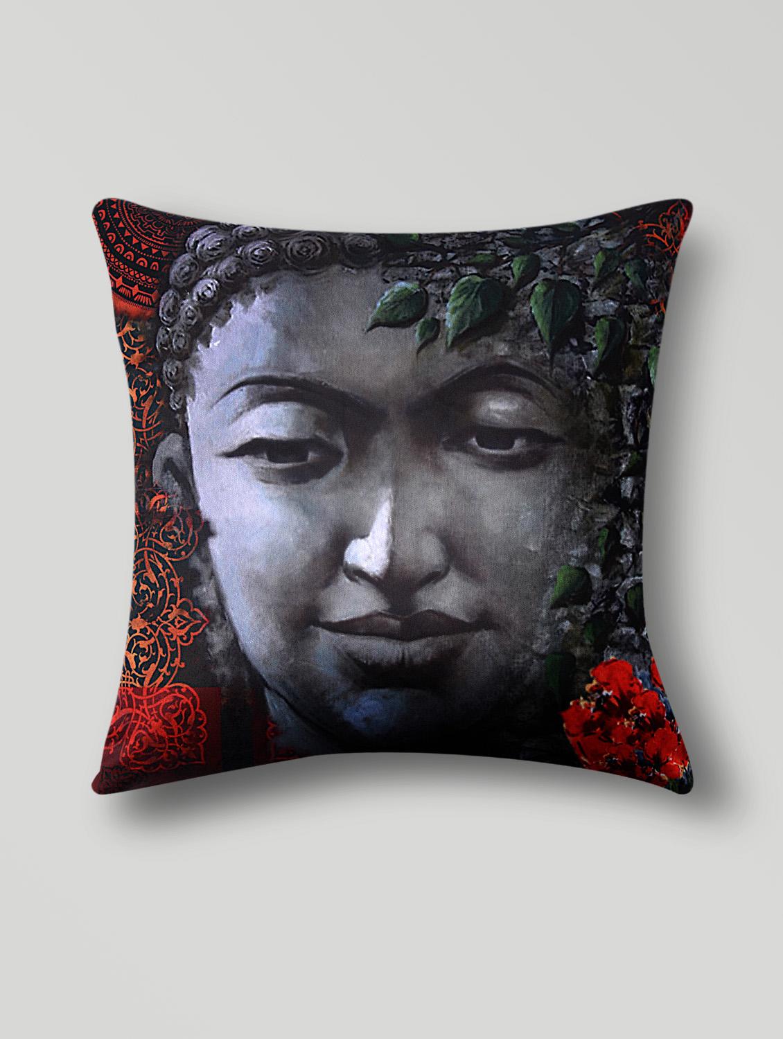 grey polyester digital printed cushion cover - 1276823 - Zoom Image - 1