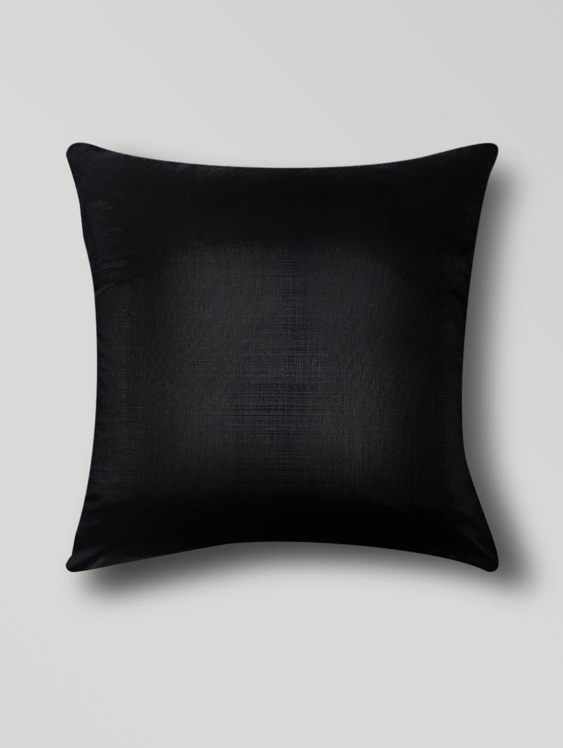 black lurex plain glitter cushion cover - 1276857 - Zoom Image - 1