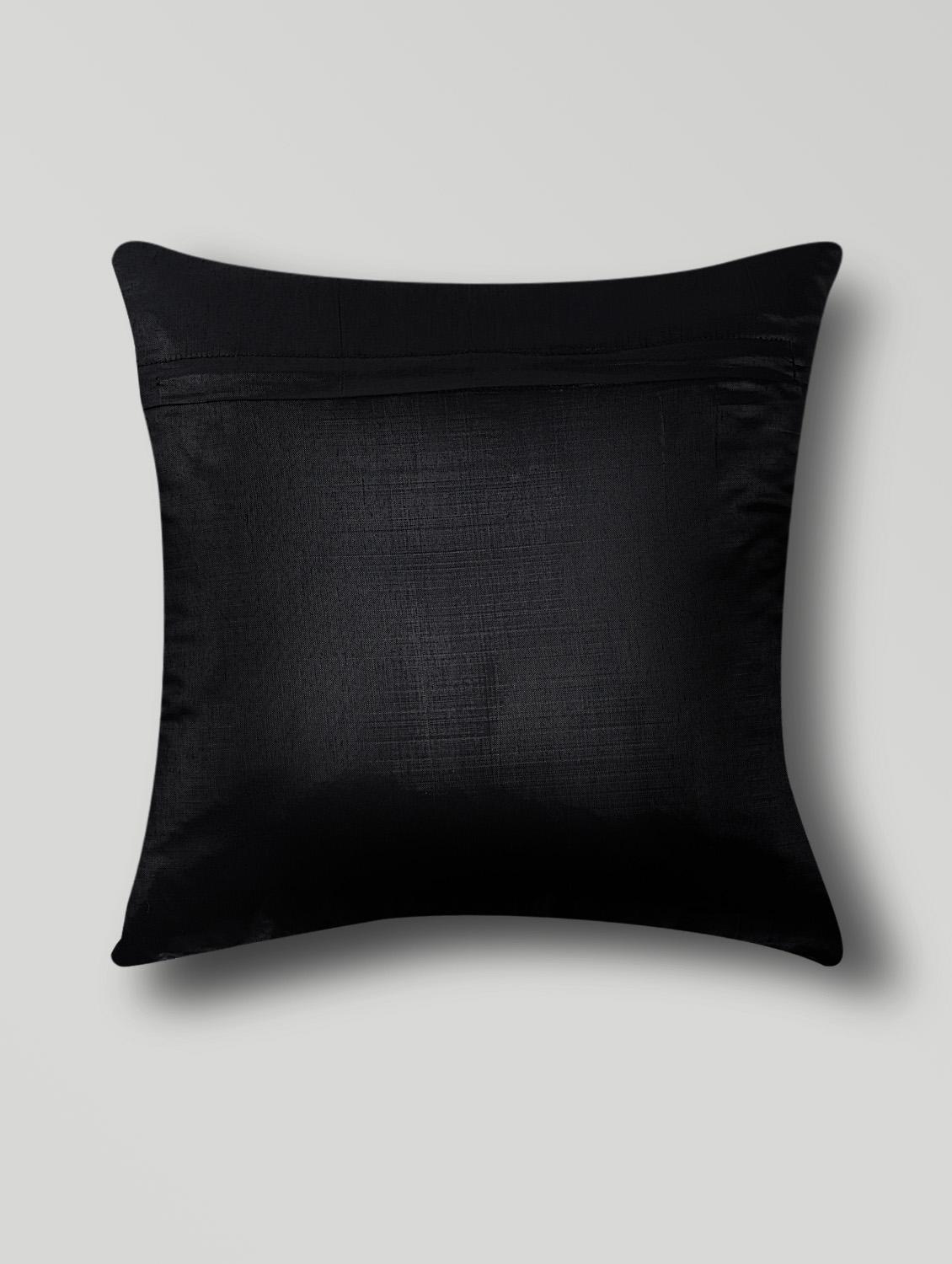 black lurex plain glitter cushion cover - 1276857 - Zoom Image - 2