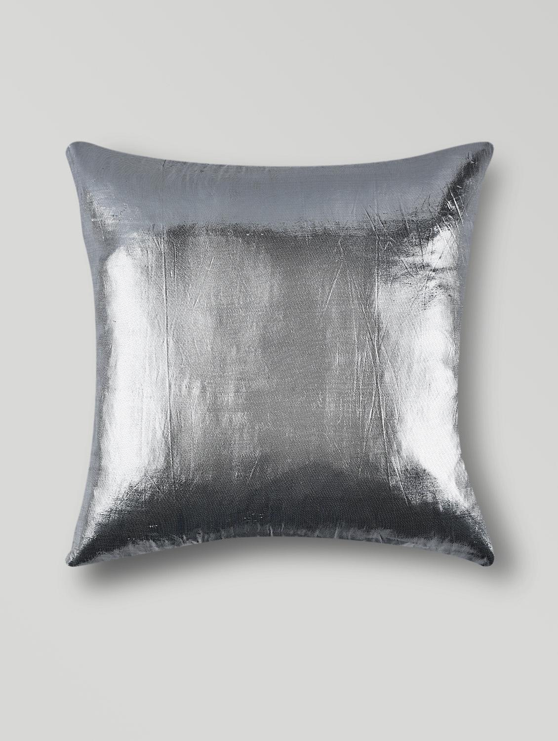silver lurex plain glitter cushion cover - 1276859 - Zoom Image - 1