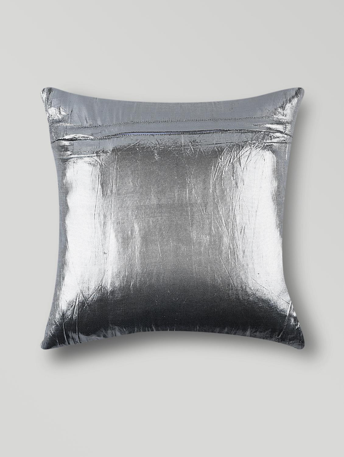 silver lurex plain glitter cushion cover - 1276859 - Zoom Image - 2