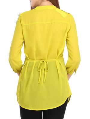 yellow solid tunic - 12773967 - Standard Image - 3