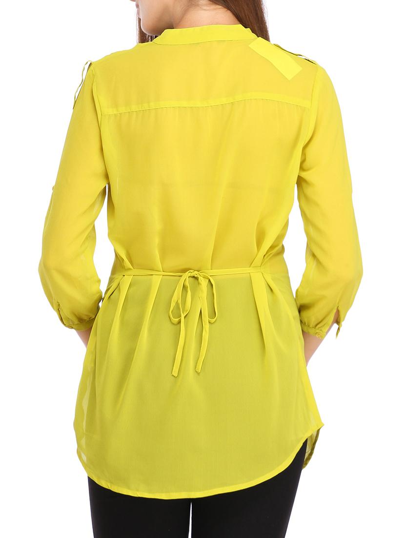 yellow solid tunic - 12773967 - Zoom Image - 3