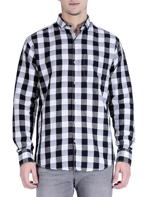 black cotton casual shirt - 12776310 - Standard Image - 1