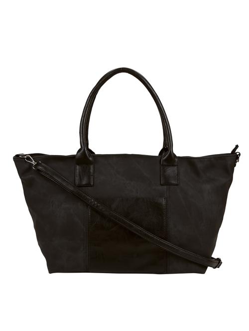 black synthetic leather handbag - 12777541 - Very Small Image - 1