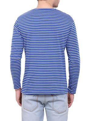 dark blue cotton striped t-shirt - 12778228 - Standard Image - 3